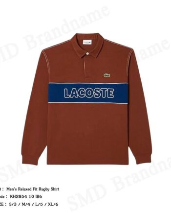 Lacoste เสื้อโปโลผู้ชาย รุ่น Men's Relaxed Fit Rugby Shirt Code KH2854 10 IB6