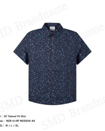 Paul Smith เสื้อเชิ้ตแขนสั้นผู้ชาย รุ่น SS Tailored Fit Shirt Code: M2R 619P M22034 49