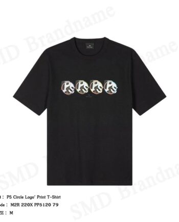 PS Paul Smith เสื้อยืดคอกลมผู้ชาย รุ่น PS Circle Logo' Print T-Shirt Code: M2R 220X PP5120 79