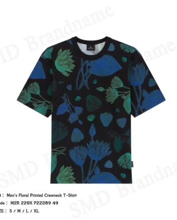 Paul Smith เสื้อยืดคอกลมผู้ชาย รุ่น Men's Floral Printed Crewneck T-Shirt Code: M2R 220X P22289 49
