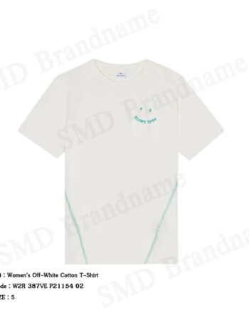 Paul Smith เสื้อยืดคอกลมผู้หญิง รุ่น Women's Off-White Cotton T-Shirt  Code: W2R 387VE P21154 02