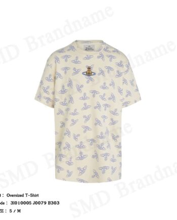 Vivienne Westwood เสื้อยืดคอกลมผู้ชาย รุ่น Oversized T-Shirt Code: 3I01000S J0079 B303