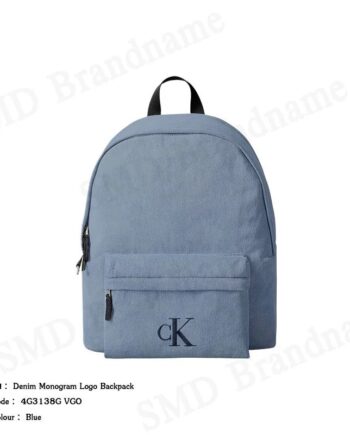 Calvin Klein กระเป๋าเป้ รุ่น Denim Monogram Logo Backpack Code: 4G3138G VGO