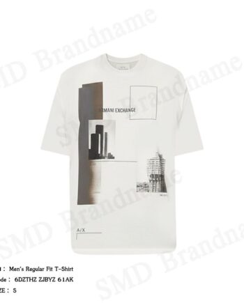 Armani Exchange เสื้อยืดคอกลมผู้ชาย รุ่น Men's Regular Fit T-Shirt Code: 6DZTHZ ZJBYZ 61AK