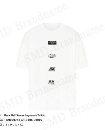 Armani Exchange เสื้อยืดคอกลมผู้ชาย รุ่น Men's Half Sleeves Logomania T-Shirt Code: XM000755 AF13106 U0009