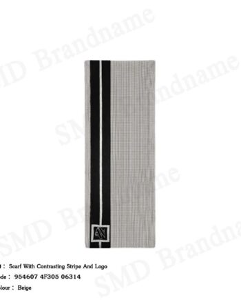Armani Exchange ผ้าพันคอ รุ่น Scarf With Contrasting Stripe And Logo Code: 954607 4F305 06314