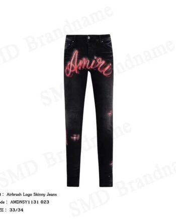Amiri กางเกงยีนส์ผู้ชาย รุ่น Airbrush Logo Skinny Jeans Code: AMDNSY1131 023