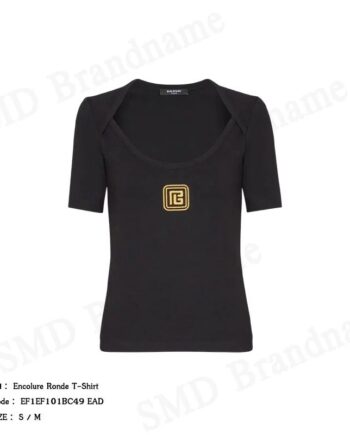 Balmain เสื้อยืดคอกลมผู้หญิง รุ่น Encolure Ronde T-Shirt Code: EF1EF101BC49 EAD