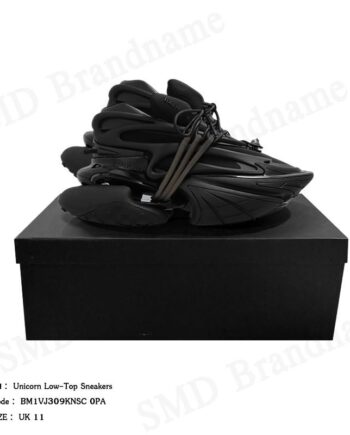 Balmain รองเท้าผ้าใบผู้ชาย รุ่น Unicorn Low-Top Sneakers Sneakers Code: BM1VJ309KNSC 0PA