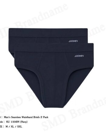 Jockey กางเกงชั้นในผู้ชาย รุ่น Man's Seamless Waistband Briefs 2 Pack Code: KU 1550N (Navy)