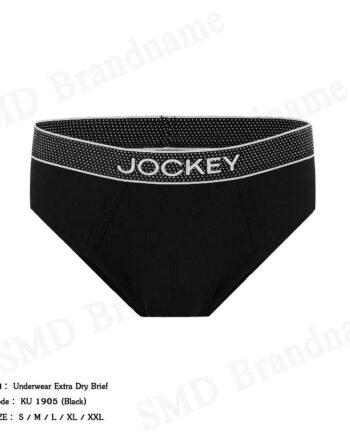 Jockey กางเกงชั้นในผู้ชาย รุ่น Underwear Extra Dry Brief Code: KU 1905 (Black)