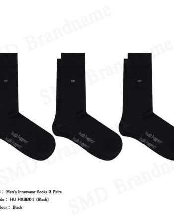 Hush Puppies ถุงเท้า รุ่น Men's Innerwear Socks 3 Pairs Code: HU HXBB01 (Black)