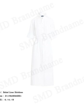 Polo Ralph Lauren ชุดเดรสผู้หญิง รุ่น Belted Linen Shirtdress Code: 211965844001