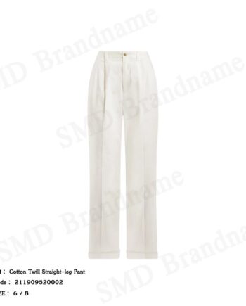 Polo Ralph Lauren กางเกงขายาวผู้หญิง รุ่น Cotton Twill Straight-leg Pant Code: 211909520002