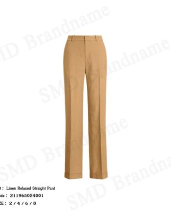 Polo Ralph Lauren กางเกงขายาวผู้หญิง รุ่น Linen Relaxed Straight Pant Code: 211965024001