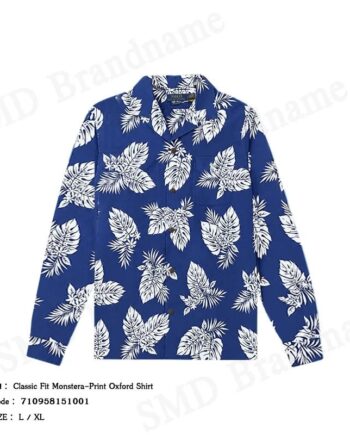 Polo Ralph Lauren เสื้อเชิ้ตแขนยาวผู้ชาย รุ่น Classic Fit Monstera-Print Oxford Shirt Code: 710958151001