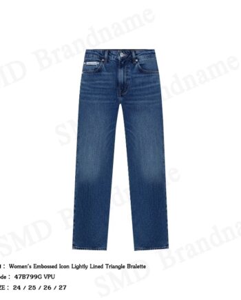 Calvin Klein Jeans กางเกงยีนส์ผู้หญิง รุ่น Women's Embossed Icon Lightly Lined Triangle Bralette Code: 47B799G VPU