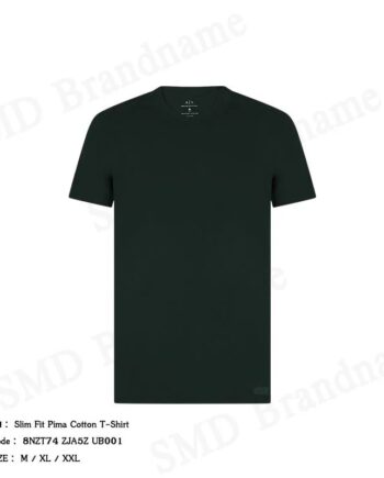 Armani Exchange เสื้อยืดคอกลมผู้ชาย รุ่น Slim Fit Pima Cotton T-Shirt Code: 8NZT74 ZJA5Z UB001