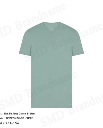 Armani Exchange เสื้อยืดคอกลมผู้ชาย รุ่น Slim Fit Pima Cotton T-Shirt Code: 8NZT74 ZJA5Z U9212