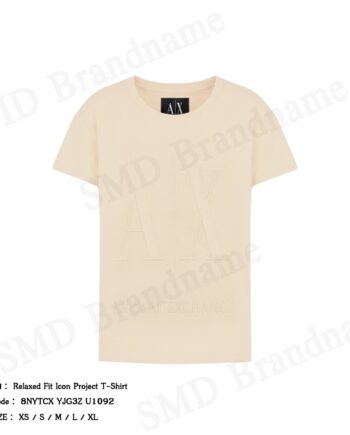 Armani Exchange เสื้อยืดคอกลมผู้หญิง รุ่น Relaxed Fit Icon Project T-Shirt Code: 8NYTCX YJG3Z U1092