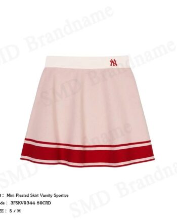 MLB กระโปรงสั้นผู้หญิง รุ่น Mini Pleated Skirt Varsity Sportive Code 3FSKV0344 50CRD