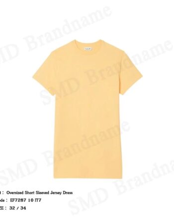 Lacoste ชุดเดรสผู้หญิง รุ่น Oversized Short Sleeved Jersey Dress Code: EF7287 10 IT7