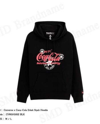 Converse เสื้อสเวตเตอร์ผู้ชาย รุ่น Converse x Coca-Cola Erkek Siyah Hoodie Code: CVM5H502 BLK