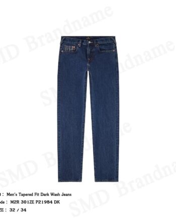 Paul Smith กางเกงยีนส์ผู้ชาย รุ่น Men's Tapered Fit Dark Wash Jeans Code: M2R 301ZE P21984 DK