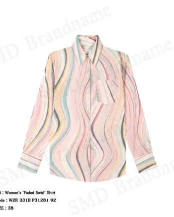 Paul Smith เสื้อเชิ้ตแขนยาวผู้หญิง รุ่น Women's 'Faded Swirl' Shirt Code: W2R 331B P31281 92