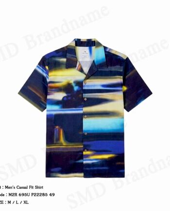 Paul Smith เสื้อเชิ้ตแขนสั้นผู้ชาย รุ่น Men's Casual Fit Shirt Code: M2R 695U P22285 49