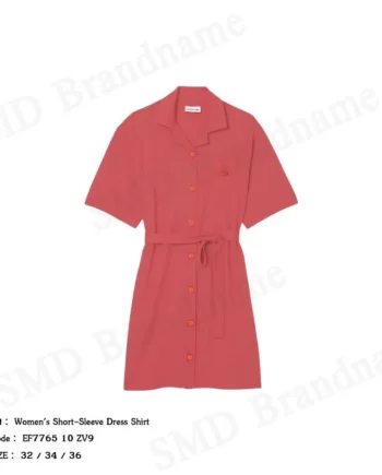 Lacoste ชุดเดรสผู้หญิง รุ่น Women's Short-Sleeve Dress Shirt Code: EF7765 10 ZV9