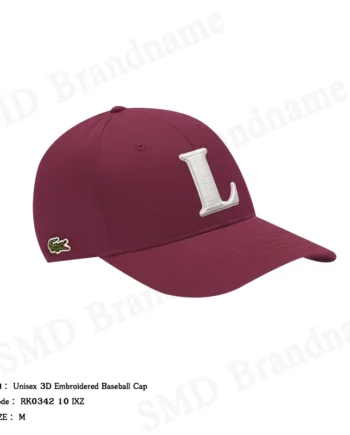 Lacoste หมวกแก็ป รุ่น Unisex 3D Embroidered Baseball Cap Code: RK0342 10 IXZ