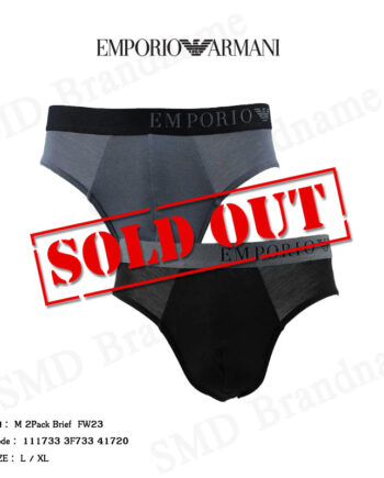 Emporio Armani เซ็ทกางเกงในผู้ชาย รุ่น M 2Pack Brief FW23 Code: 111733 3F733 41720