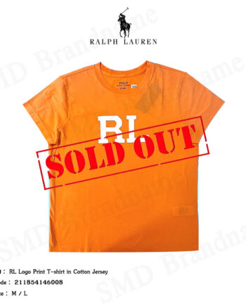 Polo Ralph Lauren เสื้อยืดคอกลม รุ่น RL Logo Print T-shirt in Cotton Jersey Code: 211854146008