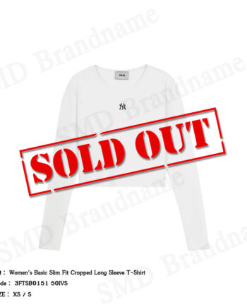 MLB เสื้อครอปแขนยาวผู้หญิง รุ่น Women's Basic Slim Fit Cropped Long Sleeve T-Shirt Code: 3FTSB0151 50IVS