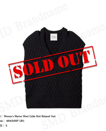 Calvin Klein เสื้อไหมพรมผู้หญิง รุ่น Women's Merino Wool Cable Knit Relaxed Vest Code: 40435WF UB1