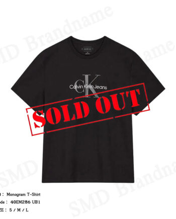Calvin Klein เสื้อยืดคอกลมผู้ชาย รุ่น Monogram T-Shirt Code: 40EM286 UB1