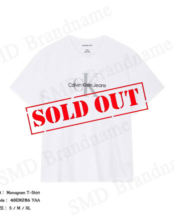 Calvin Klein เสื้อยืดคอกลมผู้ชาย รุ่น Monogram T-Shirt Code: 40EM286 YAA