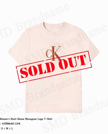 Calvin Klein เสื้อยืดคอกลมผู้หญิง รุ่น Women's Short Sleeve Monogram Logo T-Shirt Code: 47B864G LN4