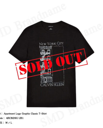 Calvin Klein Jeans เสื้อยืดคอกลมผู้ชาย รุ่น Apartment Logo Graphic Classic T-Shirt Code: 4RC820G UB1