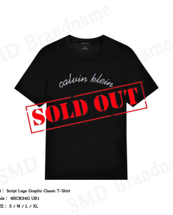 Calvin Klein Jeans เสื้อยืดคอกลมผู้ชาย รุ่น Script Logo Graphic Classic T-Shirt Code: 4RC834G UB1