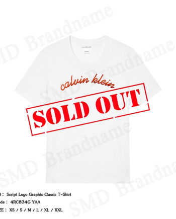 Calvin Klein Jeans เสื้อยืดคอกลมผู้ชาย รุ่น Script Logo Graphic Classic T-Shirt Code: 4RC834G YAA