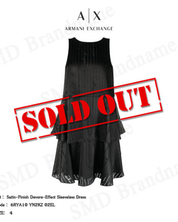 Armani Exchange ชุดเดรส รุ่น Satin-Finish Devore-Effect Sleeveless Dress Code: 6RYA10 YN2KZ 02EL