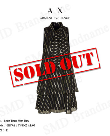 Armani Exchange ชุดเดรสสั้น รุ่น Short Dress With Bow Code: 6RYA41 YN9MZ 42AG