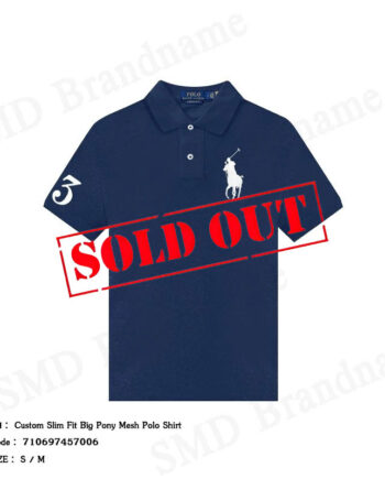 Polo Ralph Lauren เสื้อโปโลผู้ชาย รุ่น Custom Slim Fit Big Pony Mesh Polo Shirt Code: 710697457006