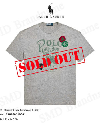 Polo Ralph Lauren เสื้อยืดคอกลม รุ่น Classic Fit Polo Sportsman T-Shirt Code : 710920510001