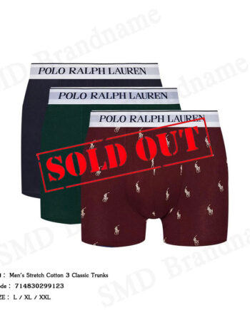Polo Ralph Lauren กางเกงชั้นในผู้ชาย รุ่น Men's Stretch Cotton 3 Classic Trunks Code: 714830299123