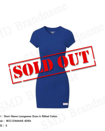 Alexander Wang ชุดเดรสผู้หญิง รุ่น Short-Sleeve Loungewear Dress in Ribbed Cotton Code: 8CC1246645 420A