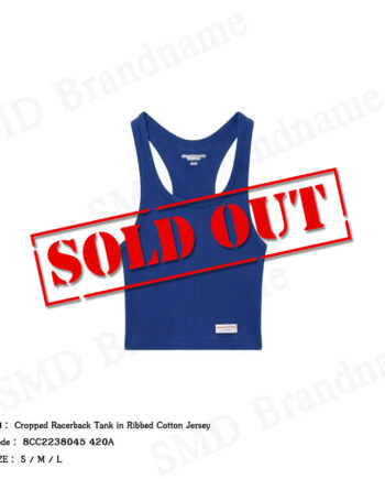Alexander Wang เสื้อกล้ามผู้หญิง รุ่น Cropped Racerback Tank in Ribbed Cotton Jersey Code: 8CC2238045 420A