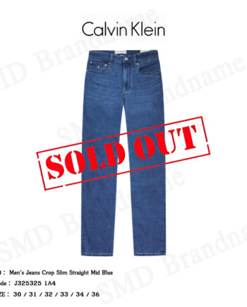 Calvin Klein Jeans กางเกงยีนส์ รุ่น Men's Jeans Crop Slim Straight Mid Blue Code: J325325 1A4